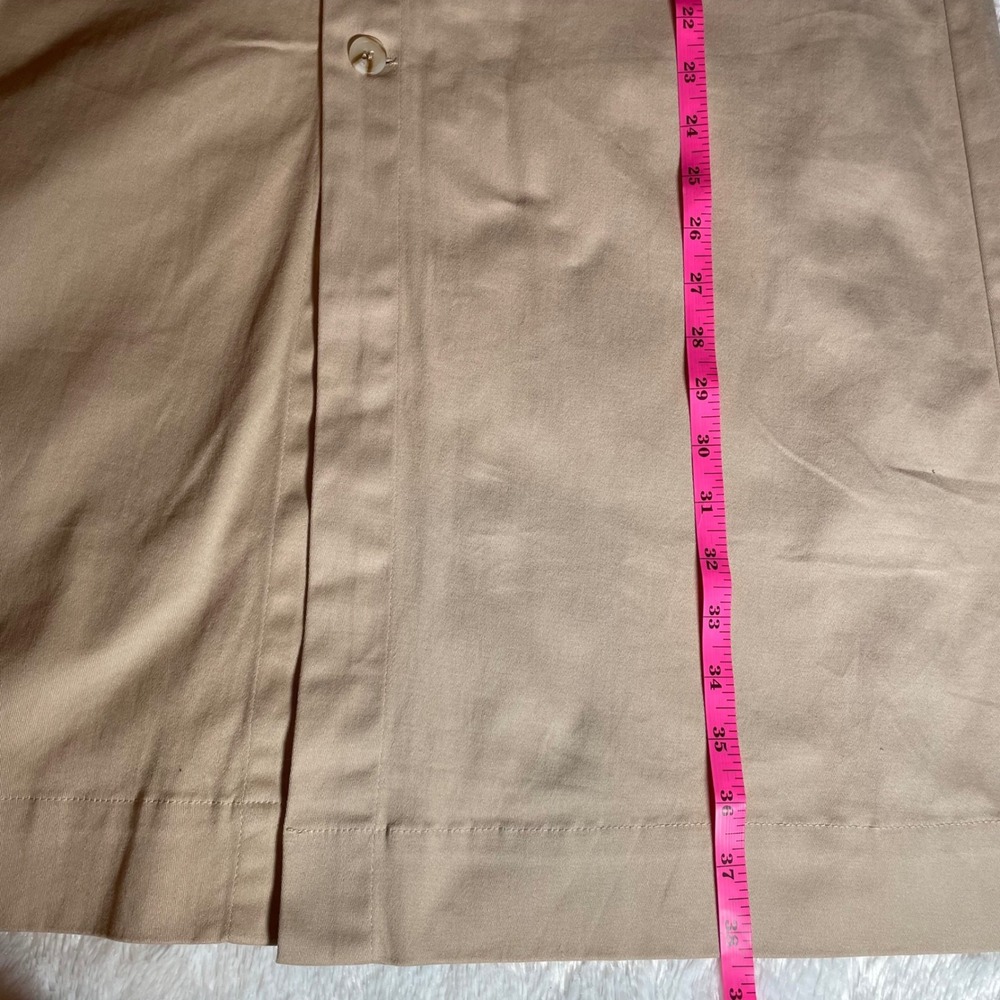 Jodifl Tan Khaki Cotton Button Front Midi Skirt NWT Size L Cottagecore Academia - Picture 6 of 6